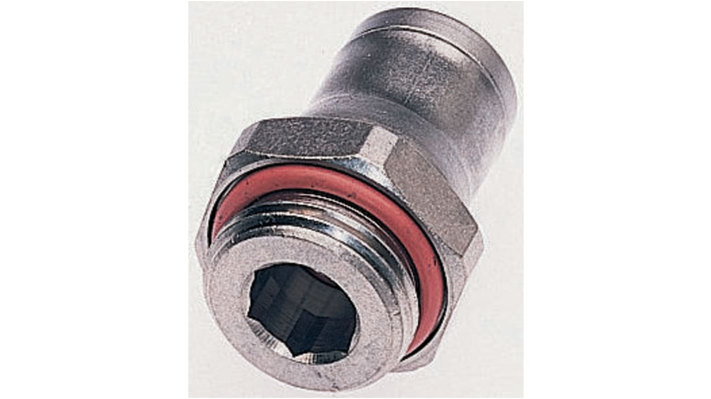 Legris LF3600 Series Straight Threaded Adaptor, G 1/2 Male to Push In 12 mm, Threaded-to-Tube Connection Style