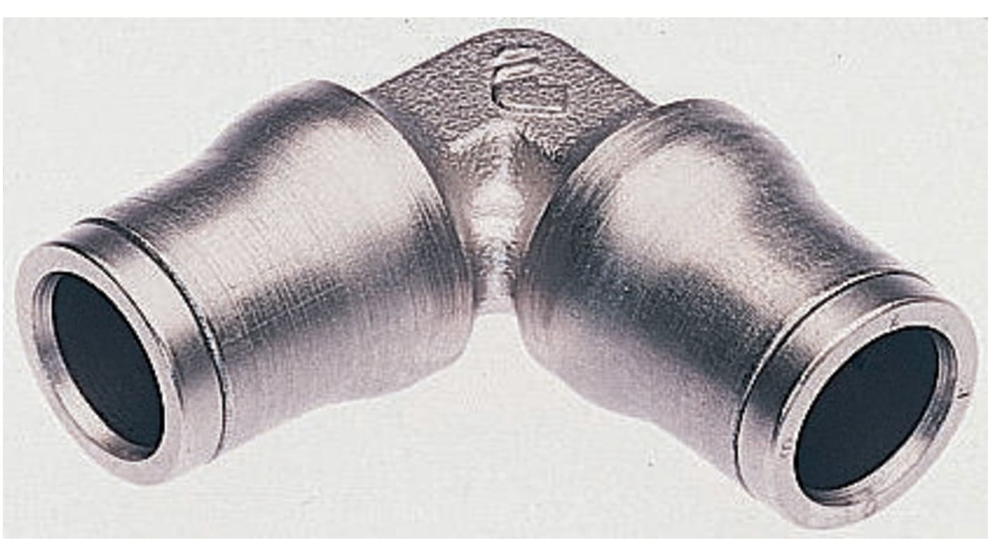 Legris LF3600 Series Elbow Tube-toTube Adaptor, Push In 6 mm to Push In 6 mm, Tube-to-Tube Connection Style