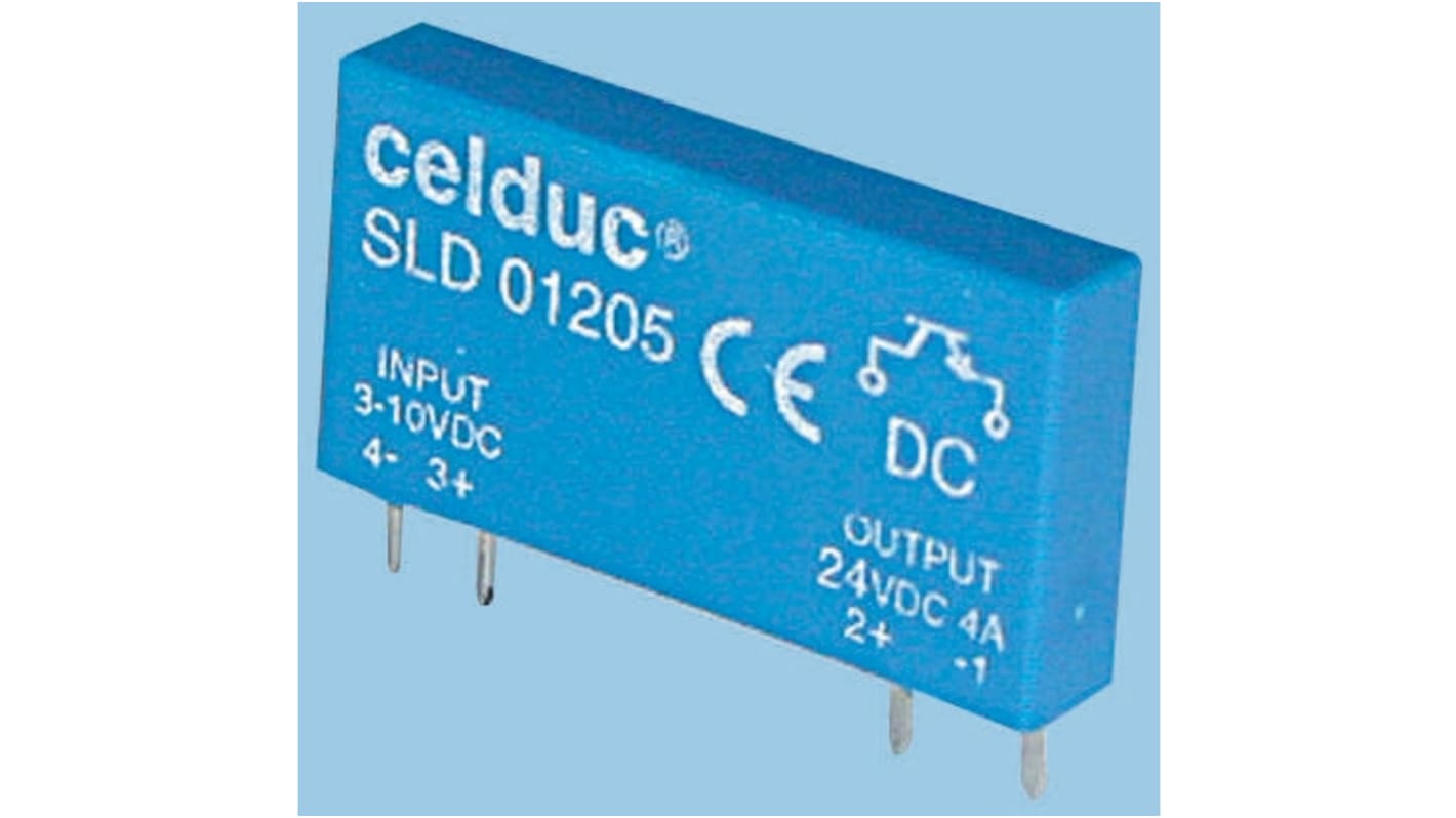 Celduc SP-ST-SL Series Solid State Relay, 2.5 A Load, PCB Mount, 32 V Load, 10 V dc Control