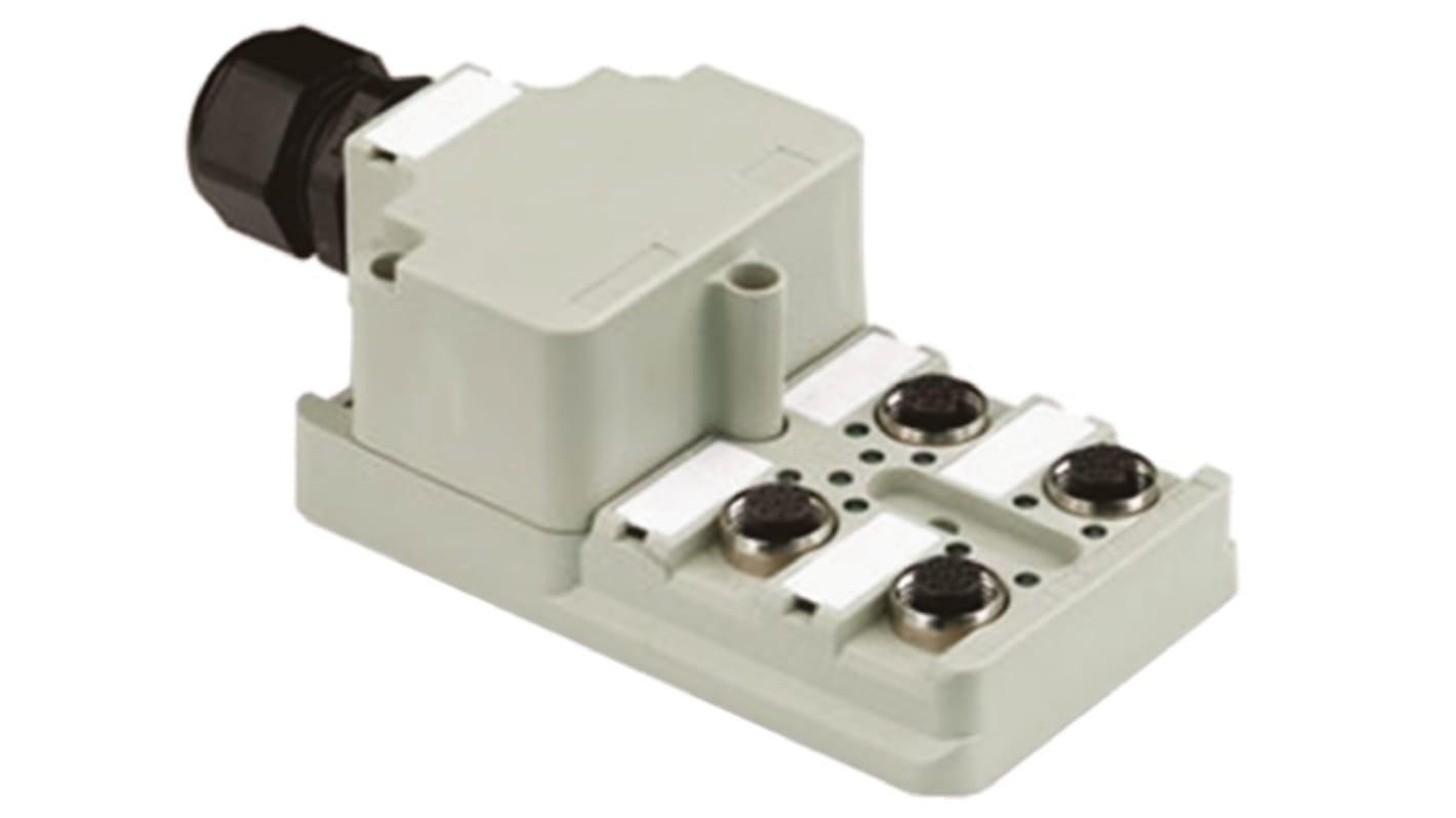 Scatola sensore Weidmuller, 4 porte, connettore M12