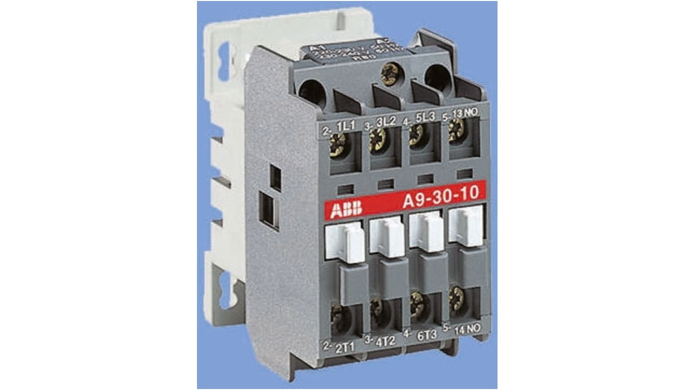 ABB 接触器, 11 kW, 线圈240 V 交流, 触点45 A, 690 V 交流, 3P, 3 常开, A Line系列