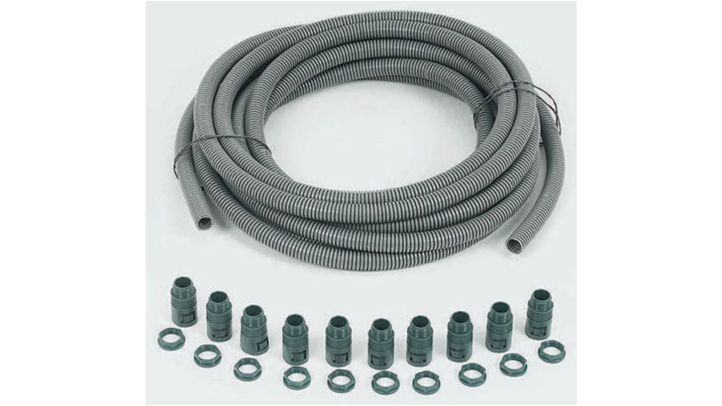 Adaptaflex Flexible Contractor Pack Conduit, 20mm Nominal Diameter, Plastic, Grey