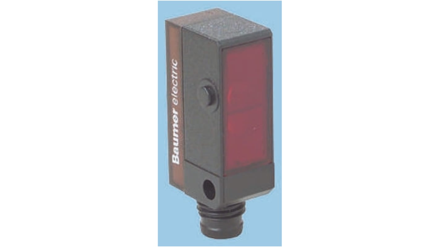 Rs-Online Sensore fotoelettrico Rettangolare Baumer a diffusione rilevamento 5 mm → 200 mm uscita PNP