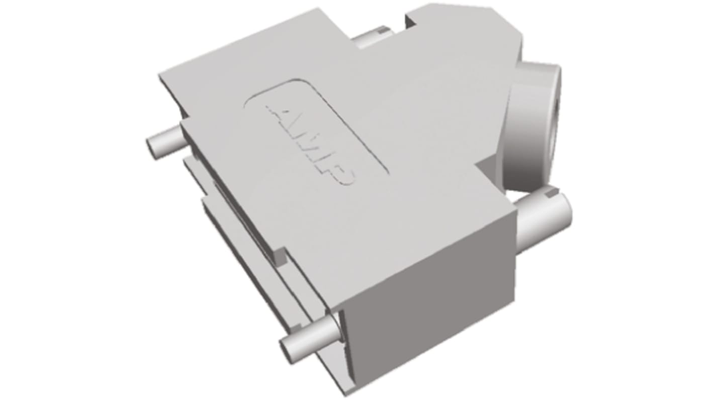 TE Connectivity 15针D-Sub外壳, 锌壳体, 斜角, A尺寸, 银色, ADK系列
