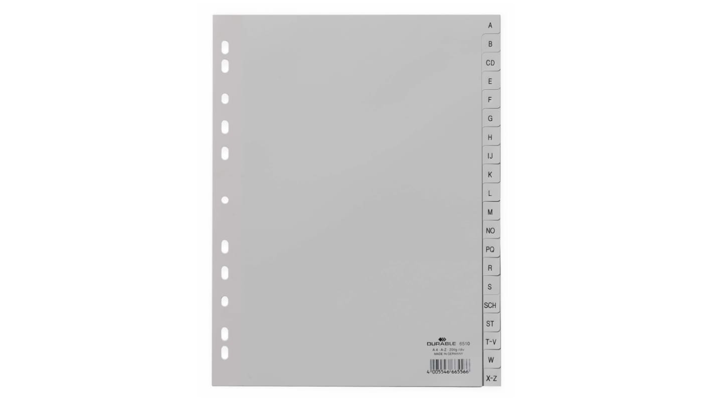 Durable Grey A4 File Divider