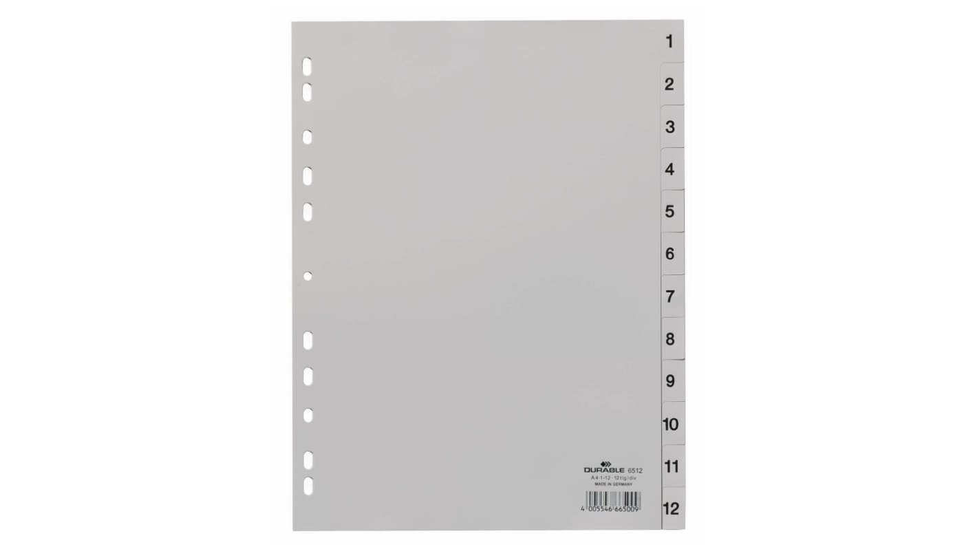 Durable Grey A4 File Divider