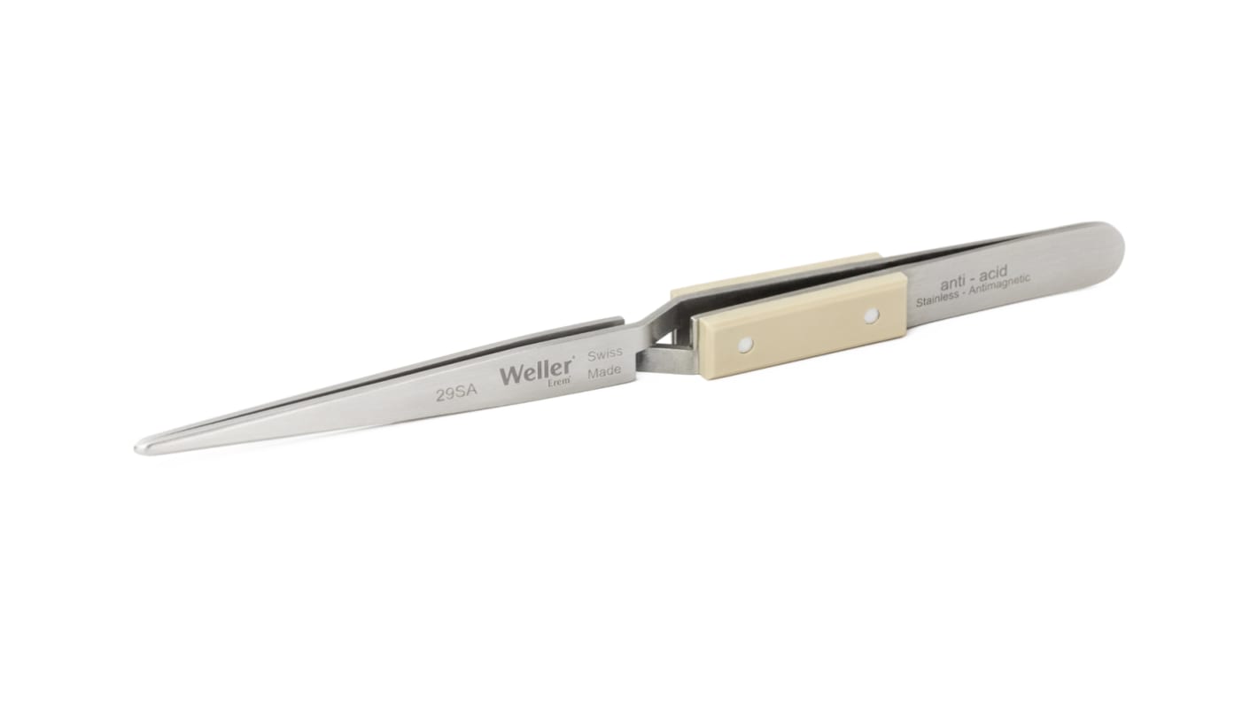 Weller Erem 150 mm, Stainless Steel, Pointed; Rounded, Tweezers