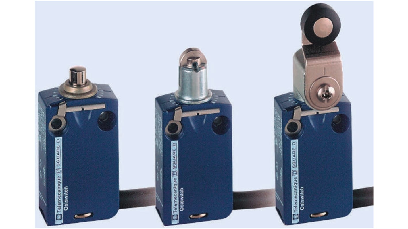 Telemecanique Sensors XCMD Series Roller Lever Limit Switch, NO/NC, IP66, IP67, IP68, DP, Zinc Alloy Housing, 240V ac