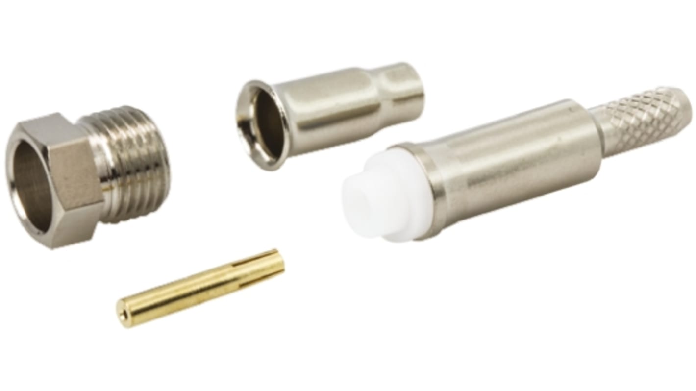 TE Connectivity, Jack Cable Mount FME Connector, 50Ω, Crimp Termination, Straight Body
