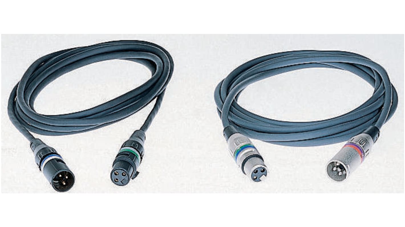 RS PRO Cable, Black, 5m