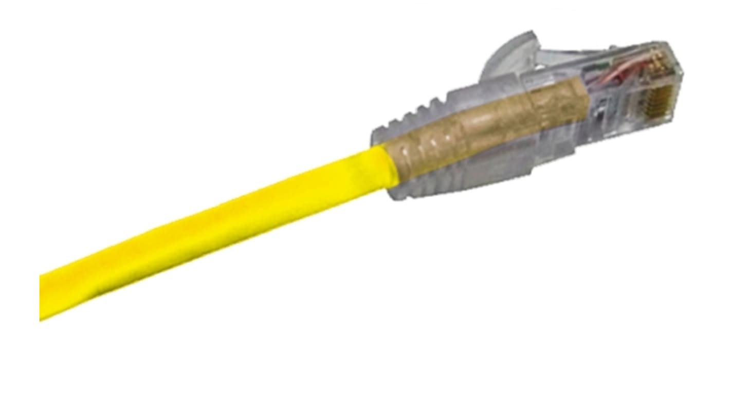 Molex Premise Networks Cat5e Straight Male RJ45 to Straight Male RJ45 Ethernet Cable, U/UTP, Yellow PVC Sheath, 3m