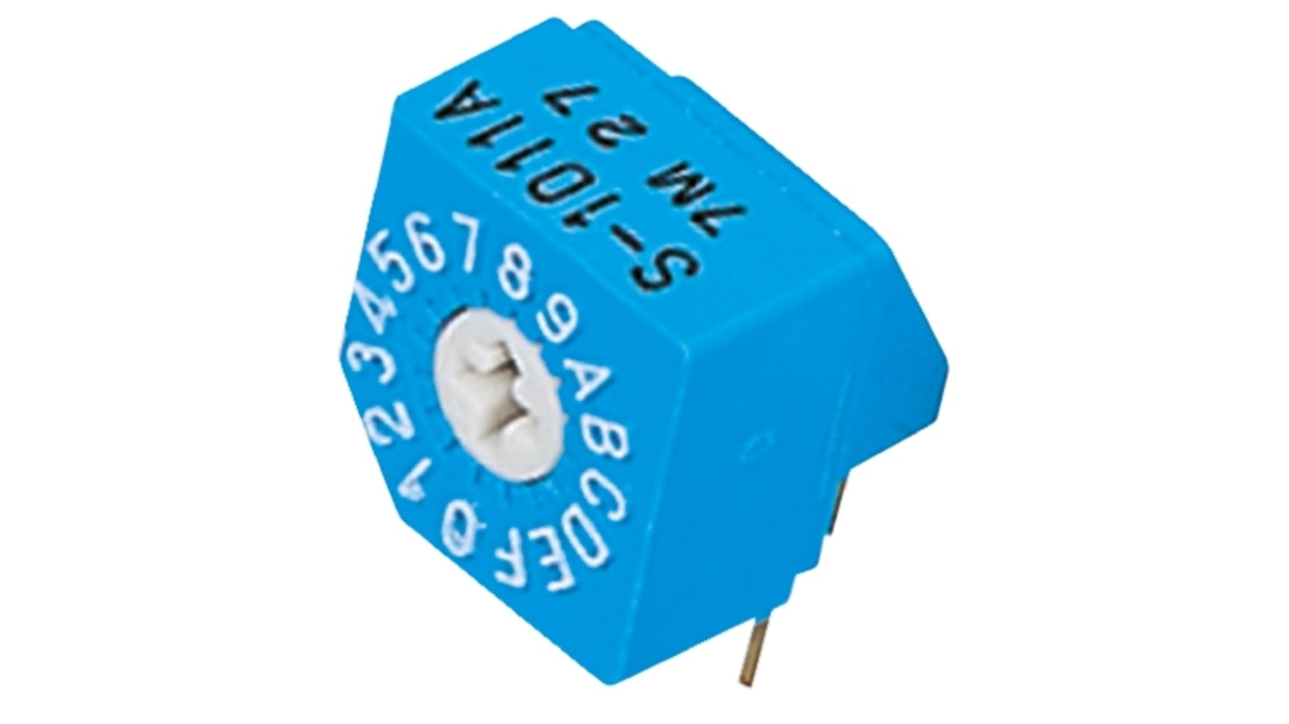 Nidec Components 16 Way PCB DIP Switch, Rotary Flush Actuator