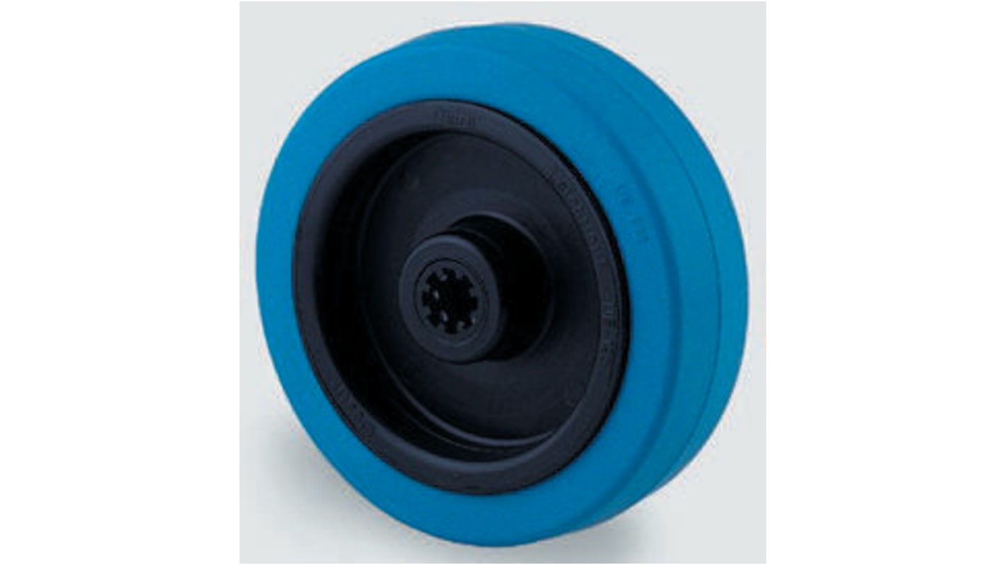 Tente Blue Rubber Abrasion Resistant Trolley Wheel, 250kg