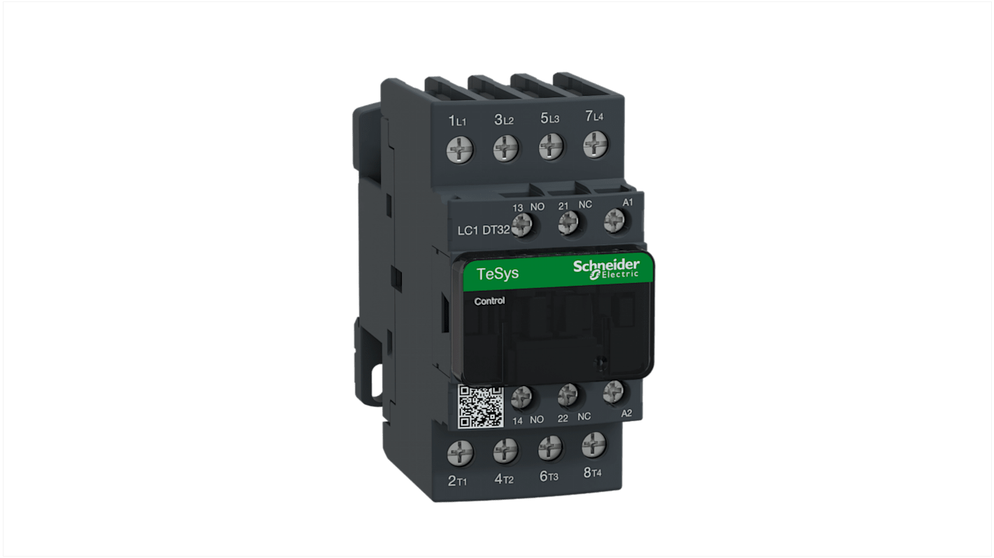 Contactor Schneider Electric TeSys D LC1D de 4 polos, 4 NA, 32 A, bobina 24 Vac