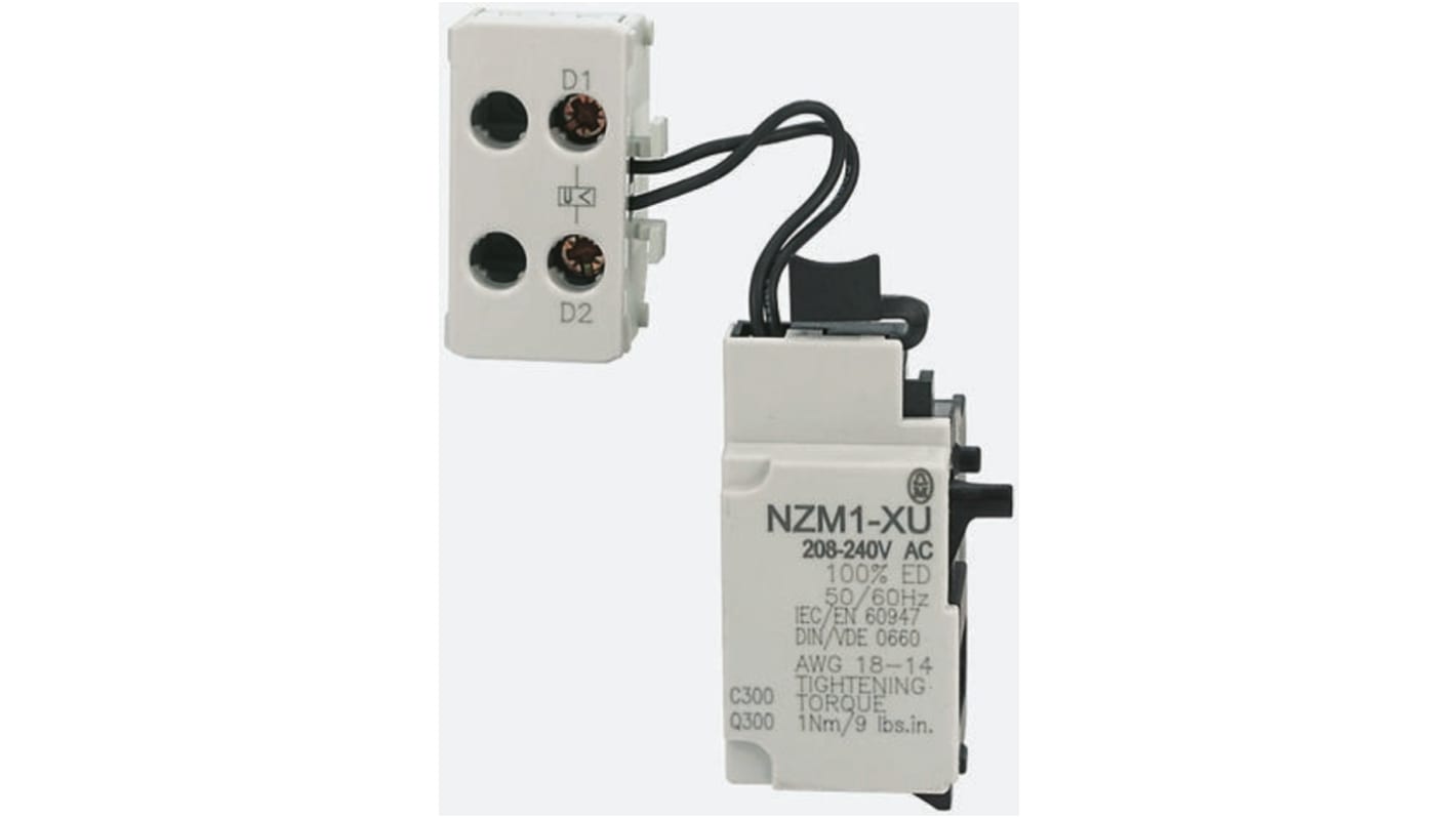 Activación del circuito, Liberación por subtensión, para uso con N(S)1(-4), NZM1(-4), 208 <Arrow/> 240V ac,