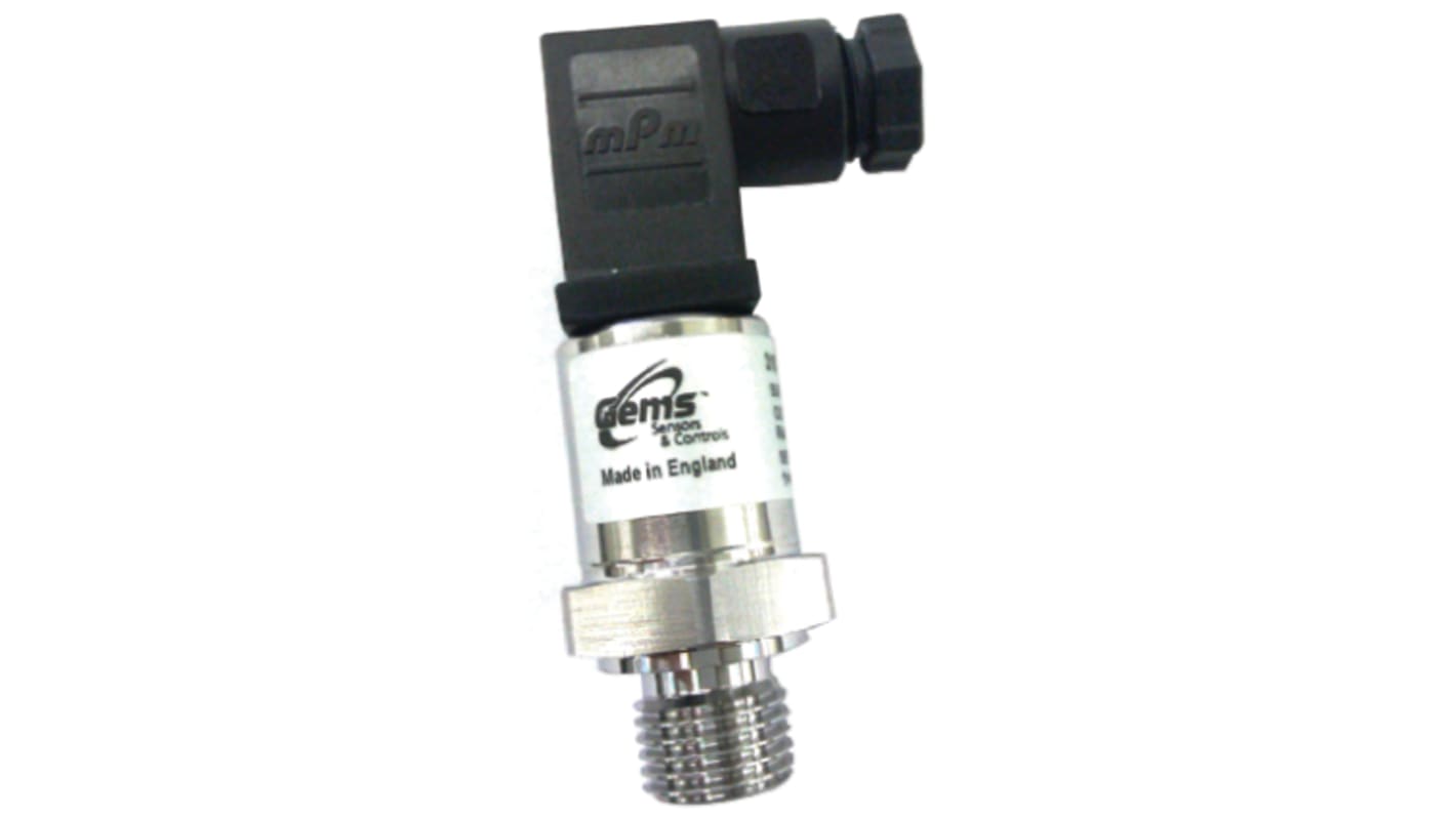Sensor de presión manométrica Gems Sensors, 0bar → 1600bar, M12, 8 → 30 Vdc, salida analógica, para Aire,