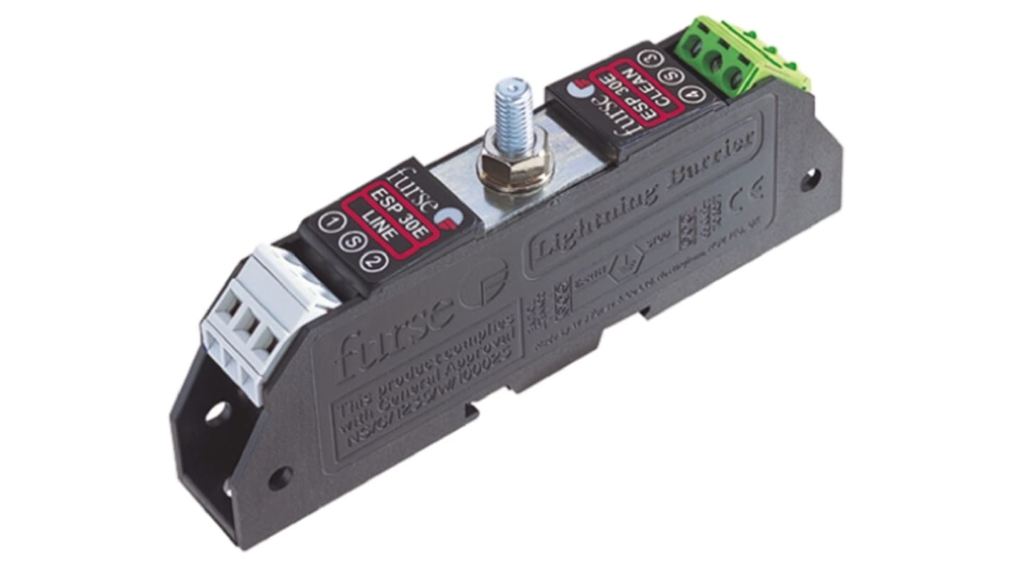 WJ Furse, ESP E Surge Suppressor Unit 132 V Maximum Voltage Rating 5kA Maximum Surge Current Twisted Pair Surge