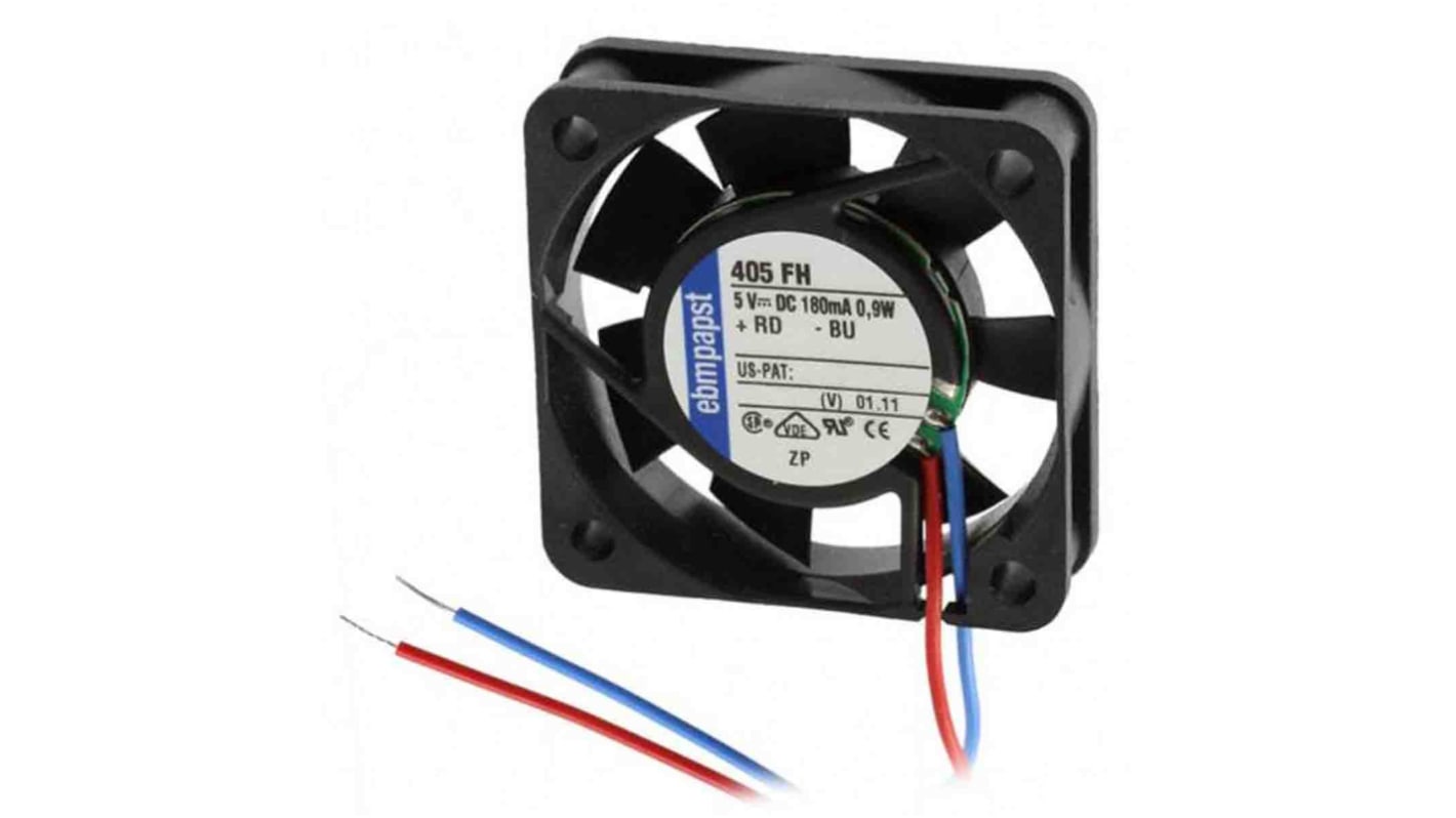 ebm-papst 軸流ファン 電源電圧:5 V dc, DC, 40 x 40 x 10mm, 405FH | RS ebm-papst 軸流ファン 電源電圧:5 V dc, DC, 40 x 40 x 10mm, 405FH | RS