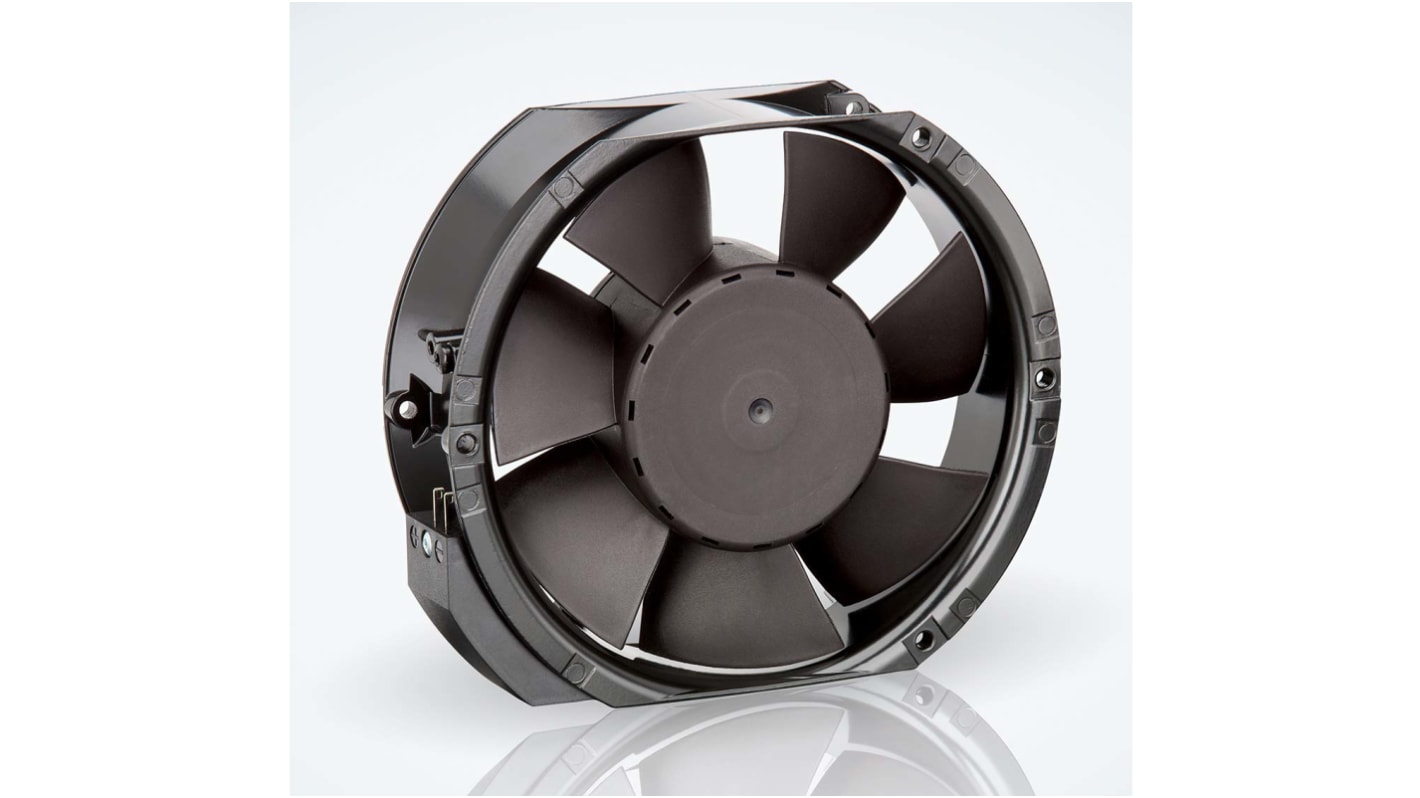 ebm-papst 6400 Series Axial Fan, 24 V dc, DC Operation, 480m³/h, 26W, 1.1A Max, IP20, 172 x 150 x 51mm