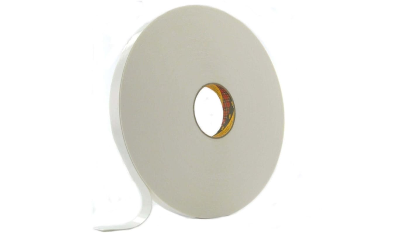 3M 4430P White Foam Tape, 25mm x 66m, 0.88mm Thick