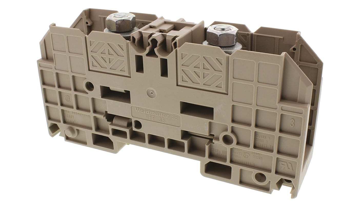 Weidmuller 1028300000 WFF Series Brown, 35mm², Single-Level, Bolt Termination