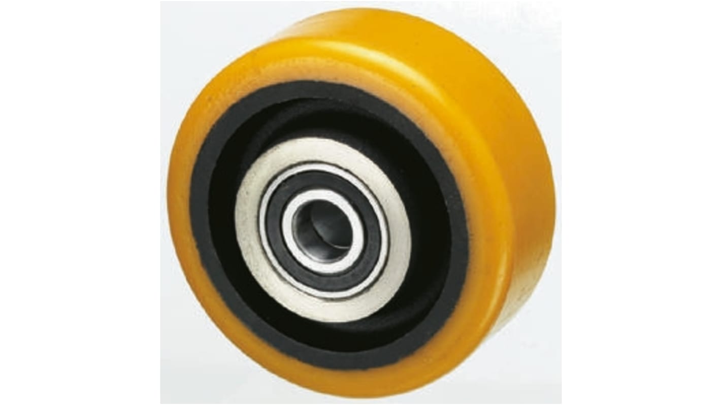 Tente Yellow Polyurethane Abrasion Resistant, Corrosion Resistant Trolley Wheel, 750kg