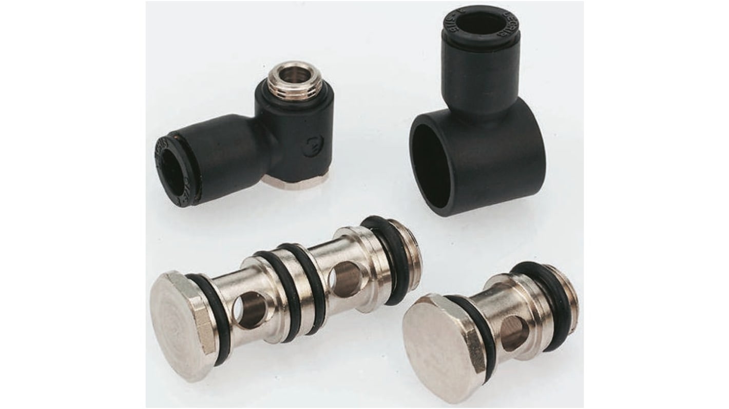 Legris LF3000 Series Banjo Threaded-to-Tube Adaptor, G 1/4 Male to Push In 8 mm, Threaded-to-Tube Connection Style