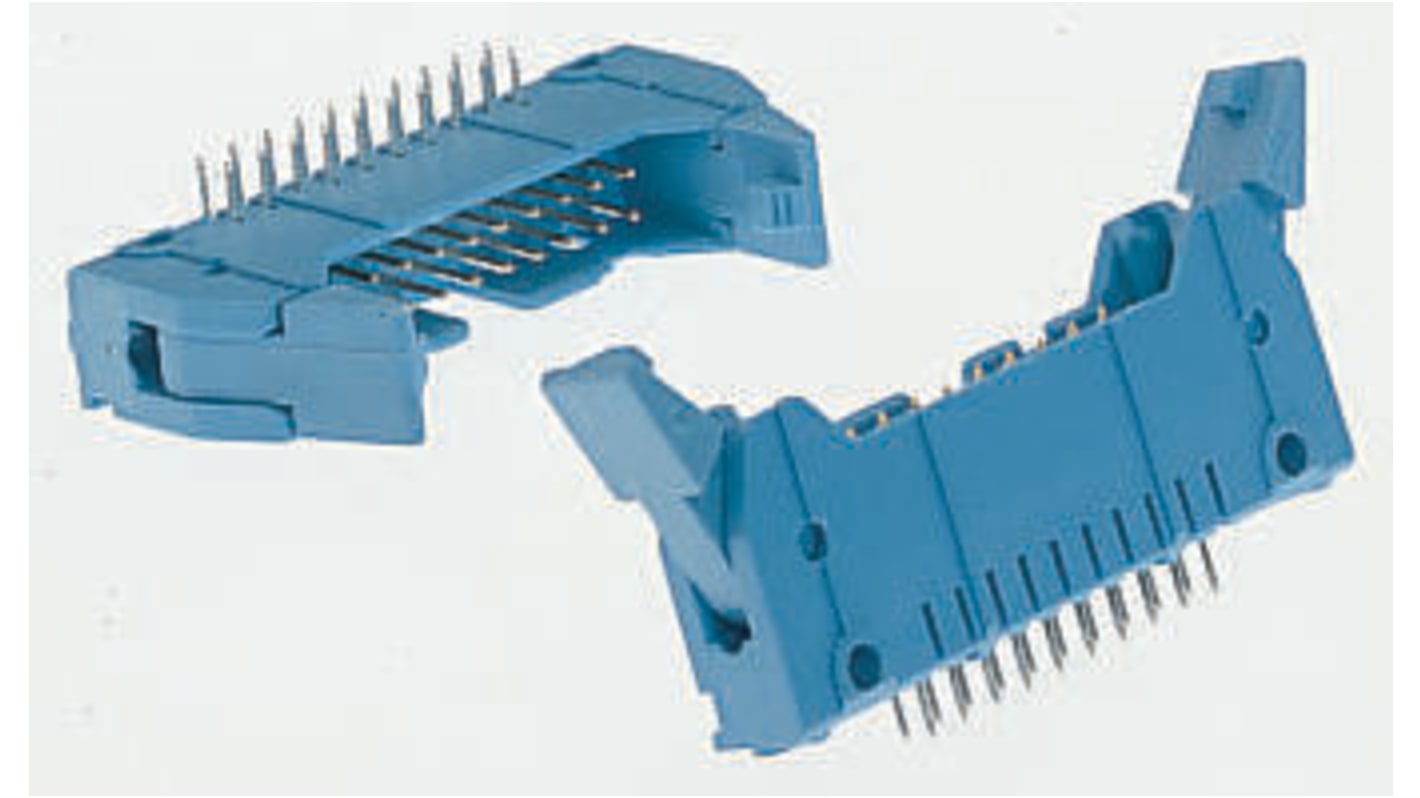 TE Connectivity 40p双排排针 直向线对板连接器, 2.54mm间距, 1.0A, 250.0 V, THT安装, AMP-LATCH系列