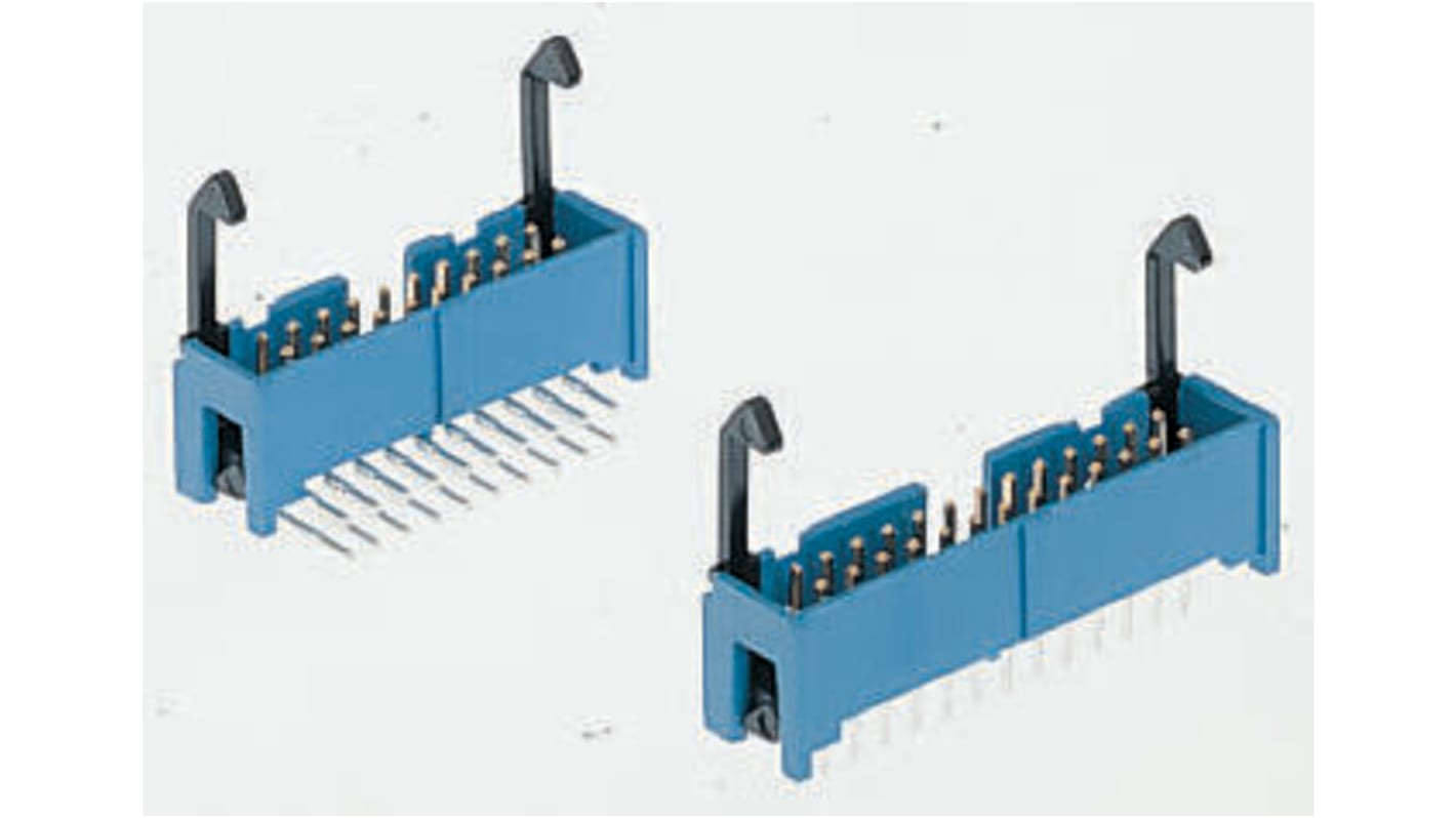 TE Connectivity AMP-LATCH Leiterplatten-Stiftleiste Gerade, 50-polig / 2-reihig, Raster 2.54mm, Kabel-Platine,