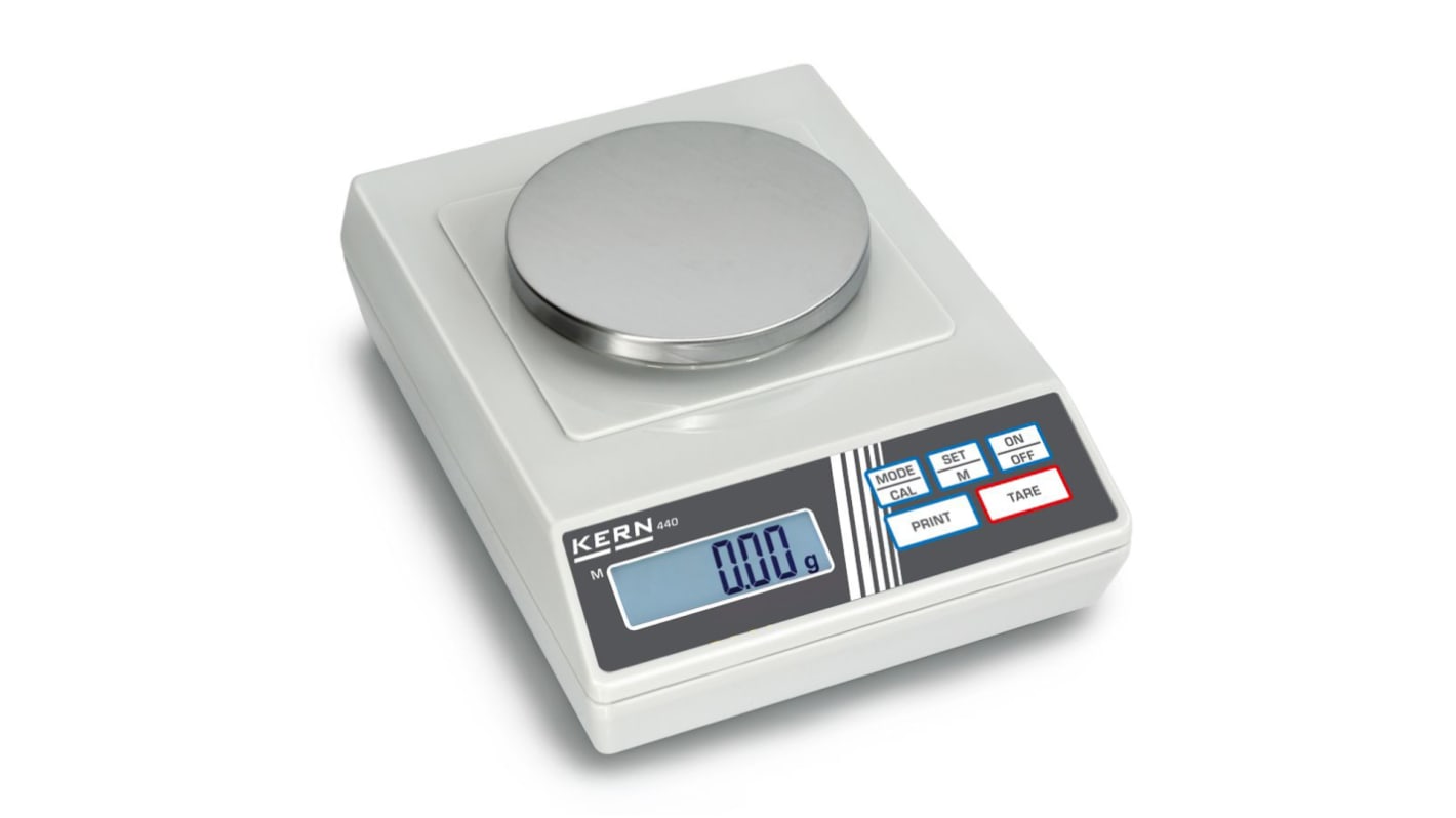 Kern 440-33N Precision Balance Weighing Scale, 200g Weight Capacity, With RS Calibration