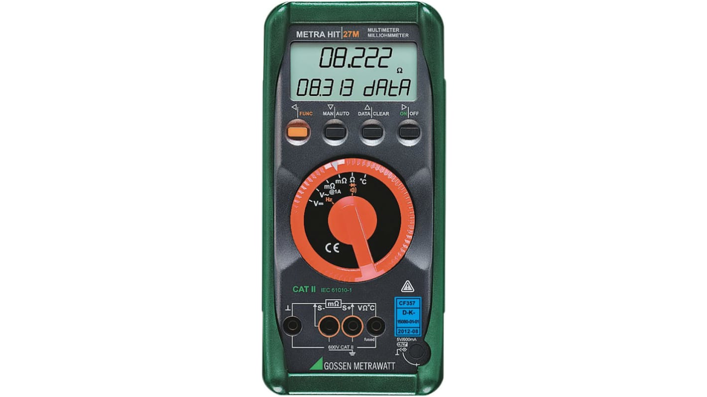 Gossen Metrawatt METRAHit 27M 手持式万用表, 最大600V 交流, 最大600V 直流, 最大30MΩ