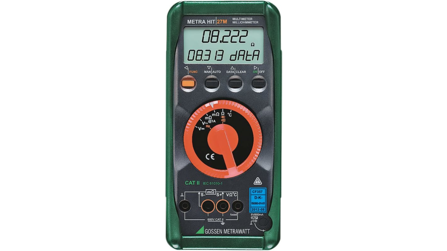 Gossen Metrawatt METRAHit 27M Handheld Digital Multimeter, 600V ac Max