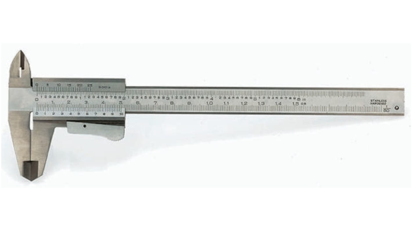 Calibre Vernier RS PRO, 150mm, 0,02 mm, , Imperial o Métrico, con Calibrado UKAS
