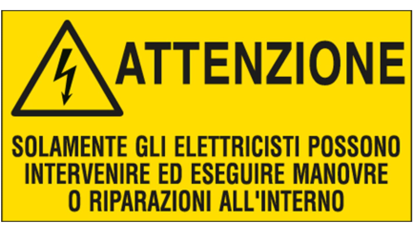 Etichetta di sicurezza "Attenzione Solamente Gli Elettricisti", conf. da 16 pz.