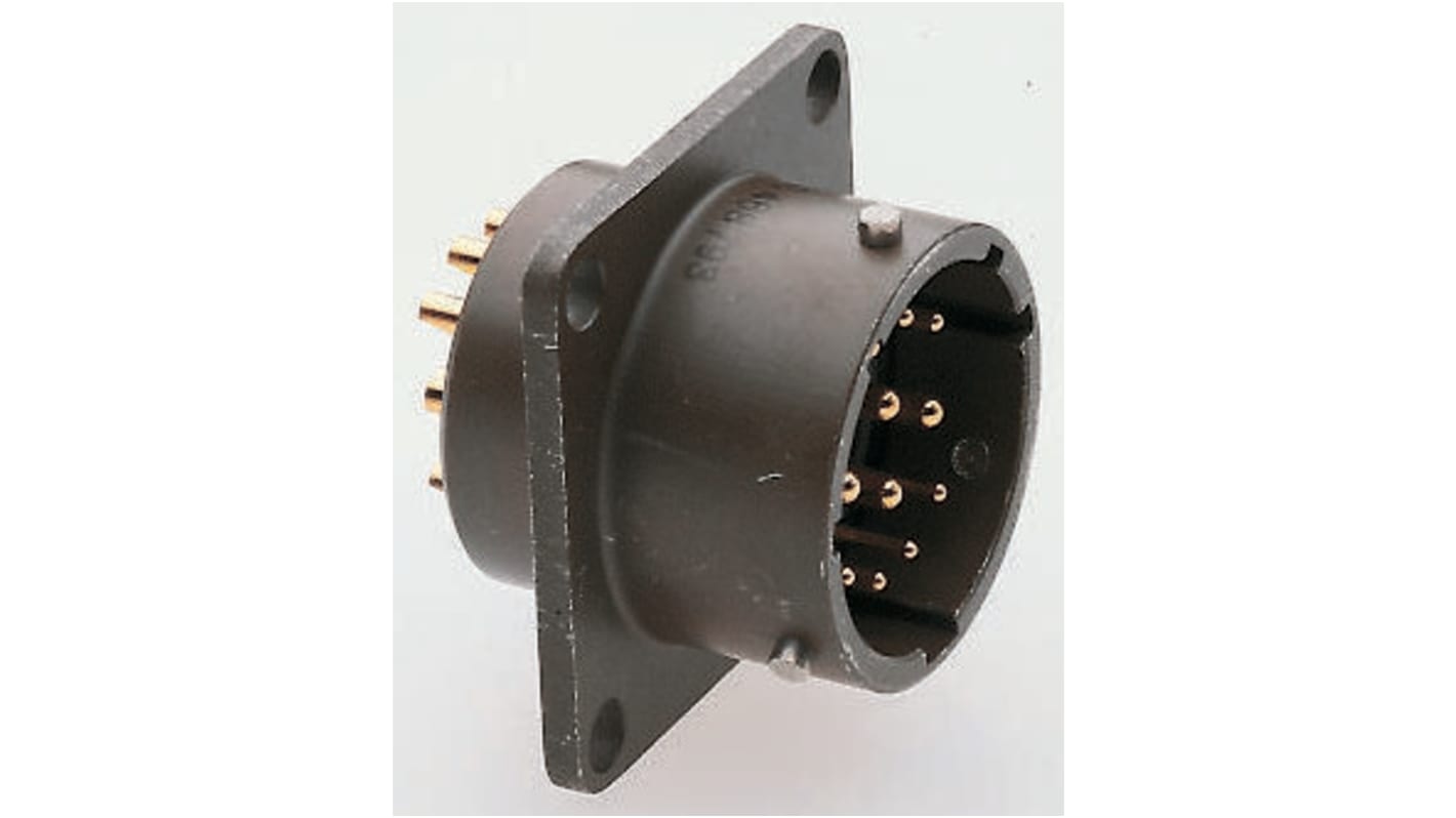 ITT Cannon, KPT, Copper Alloy 32 Way Box Mount MIL Spec Circular Connector Receptacle, Pin Contacts,Shell Size 18,