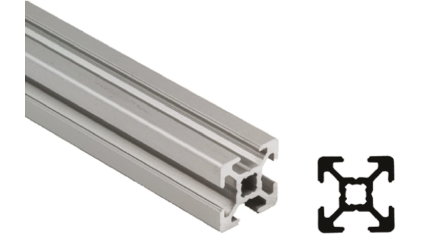 Bosch Rexroth 铝撑杆, 1000mm长, 银, 8mm槽, 30 x 30 mm支柱
