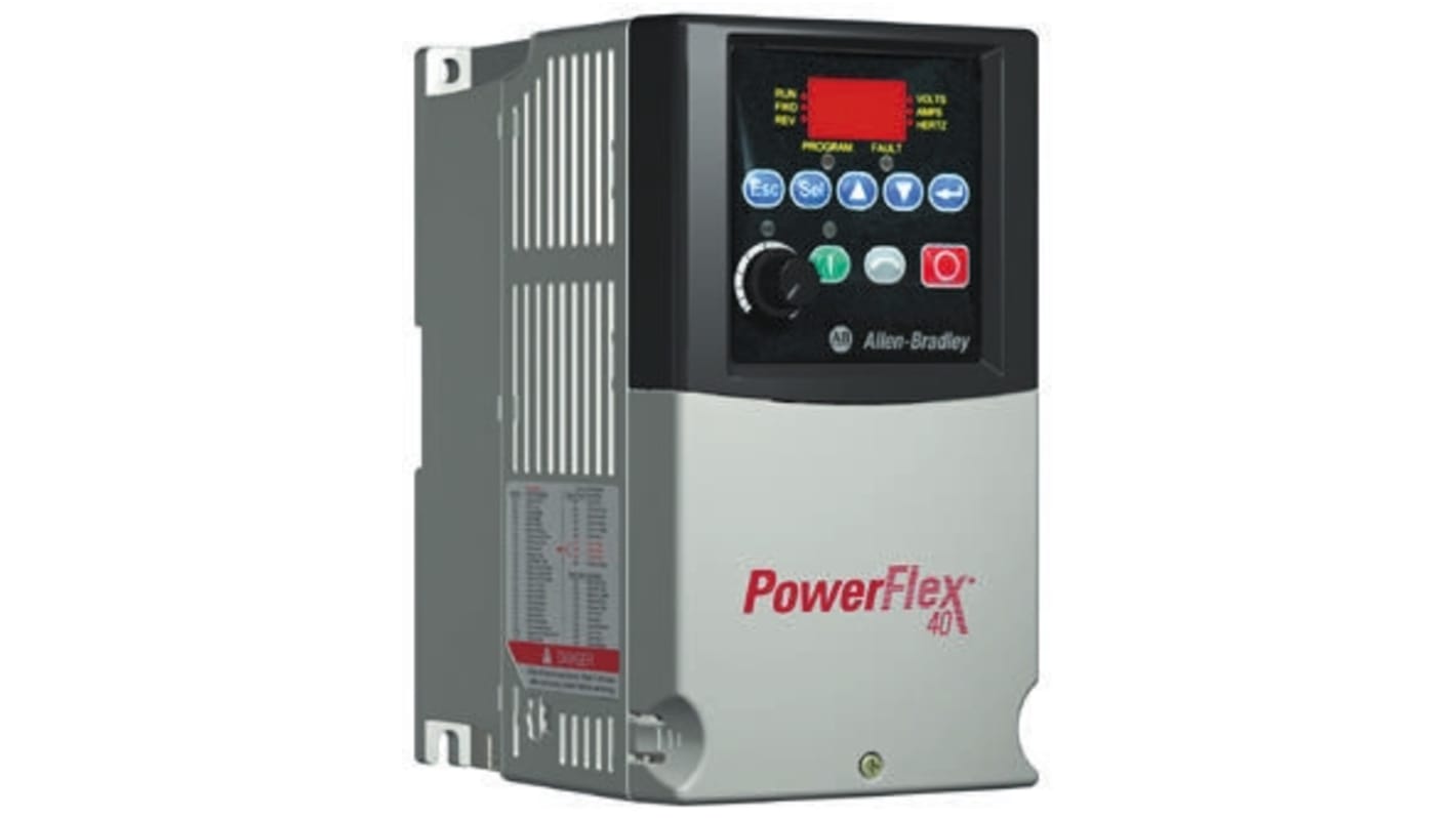 Allen Bradley PowerFlex 40 3-Phasen Frequenzumrichter 0,4 kW 400 V ac / 1,4 A 400Hz für Wechselstrommotoren