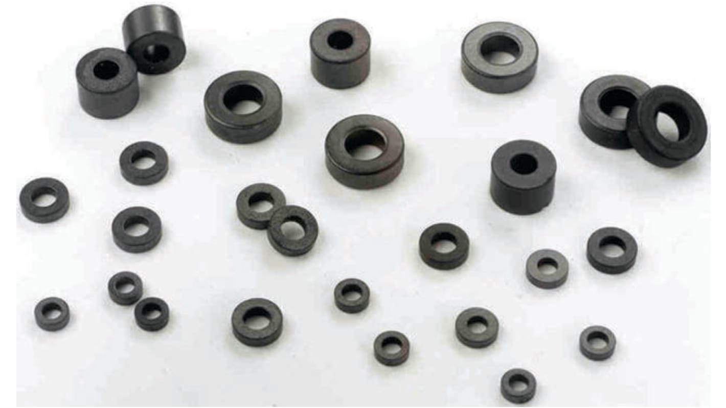 Fair-Rite Ferrite Ring Toroid Core, For: Inductive Component, 21 (Dia.) x 6.35mm
