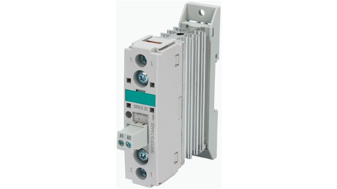 Siemens Solid State Relay, 10.5 A Load, DIN Rail Mount, 600 V Load, 24 V dc Control