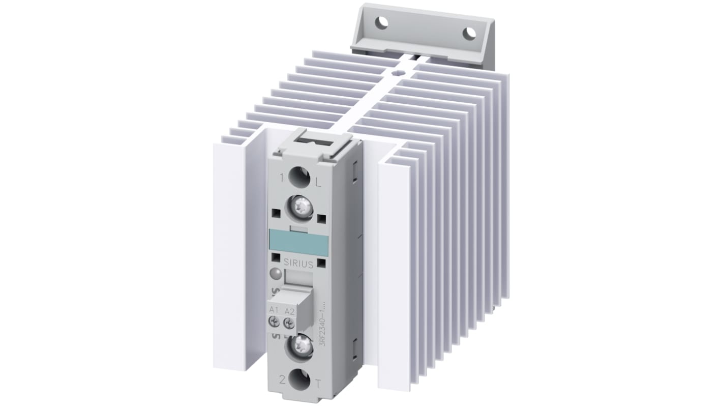Siemens 3RF2 Series Solid State Relay, 40 A Load, DIN Rail Mount, 460 V Load, 24 V dc Control