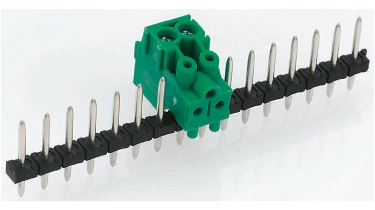 Phoenix Contact, 5.0mm Pitch, COMBICON PST, 5 Way, , Pluggable Terminal Block, Pin Header, Through Hole, Solder