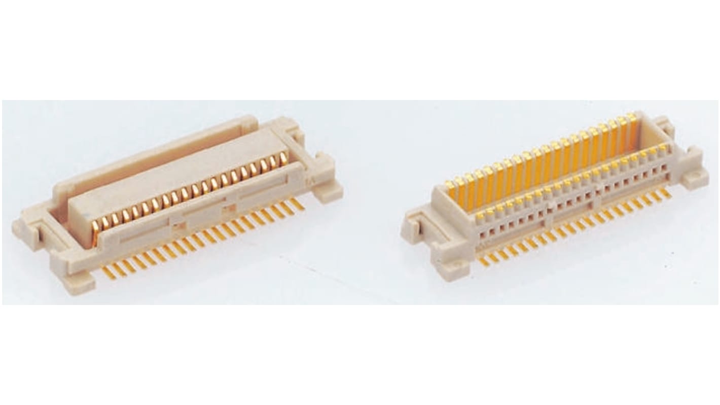 Molex SlimStack Series Straight Surface Mount PCB Header, 30 Contact(s), 0.5mm Pitch, 2 Row(s), Shrouded