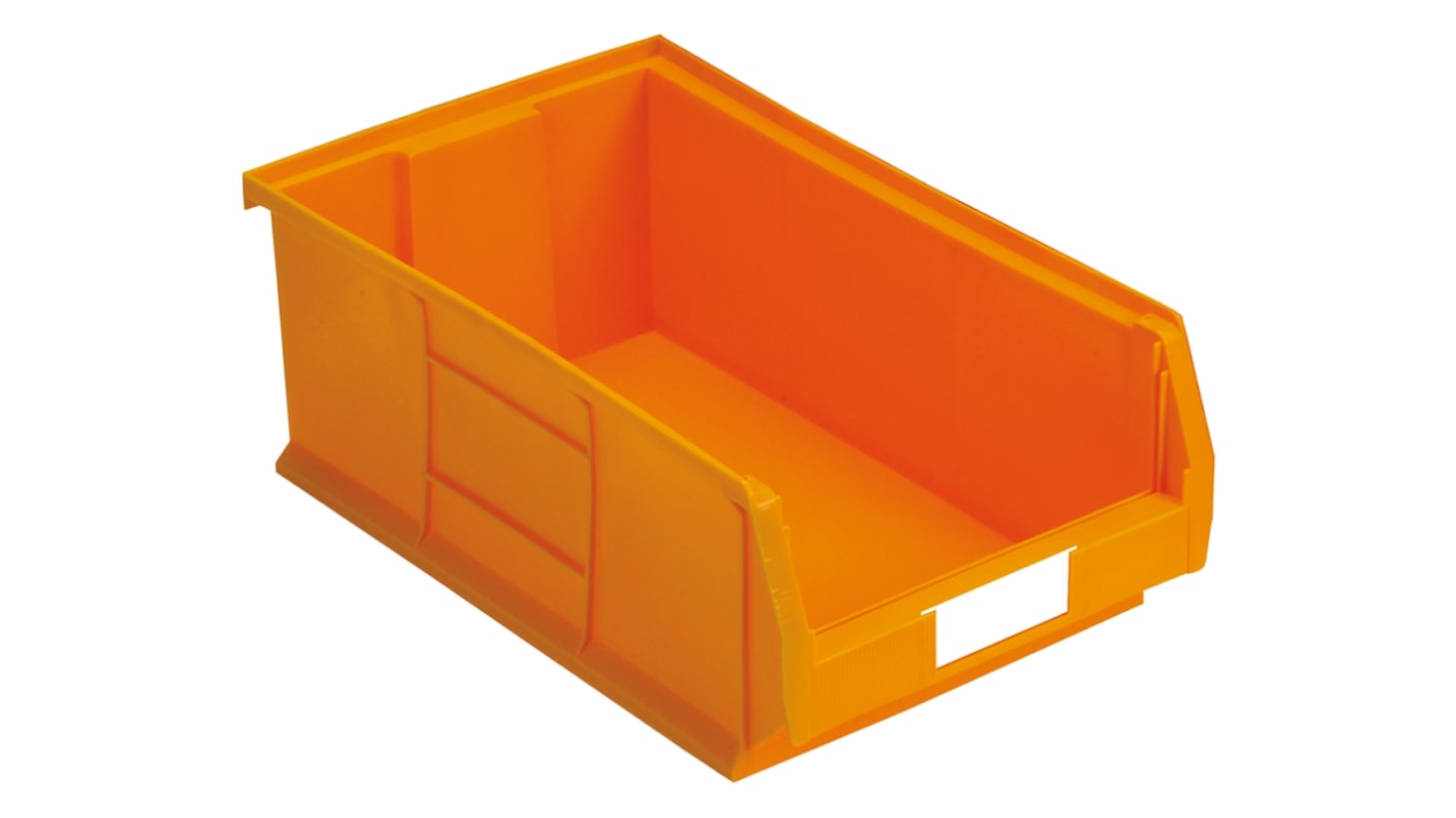 RS PRO PP Storage Bin, 200mm x 315mm, Orange