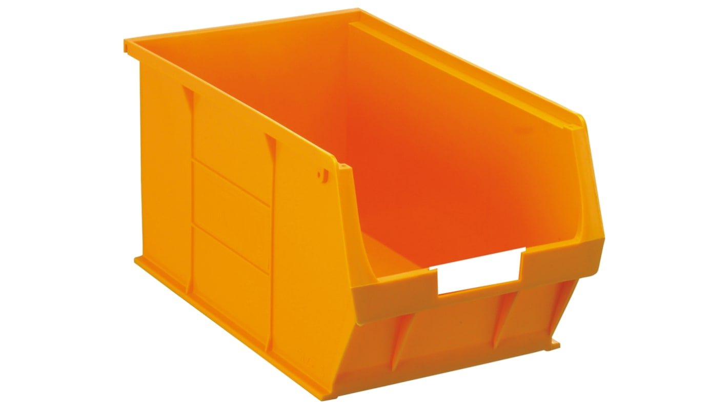 RS PRO PP Storage Bin, 181mm x 205mm, Orange