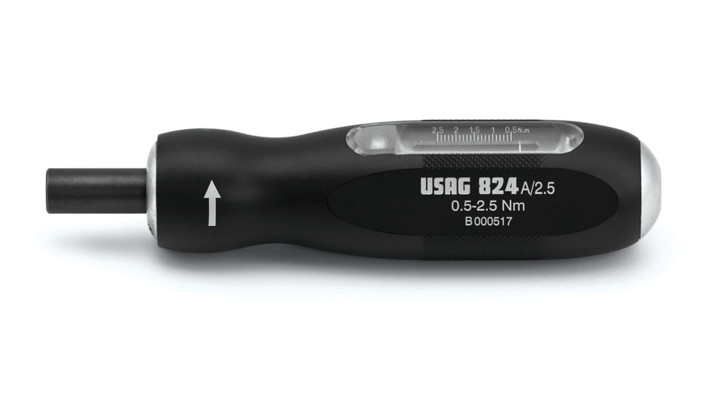 Cacciavite dinamometrico Usag, Regolabile, attacco , attacco esagonale 1/4 poll, coppia 0.5 → 2.5Nm