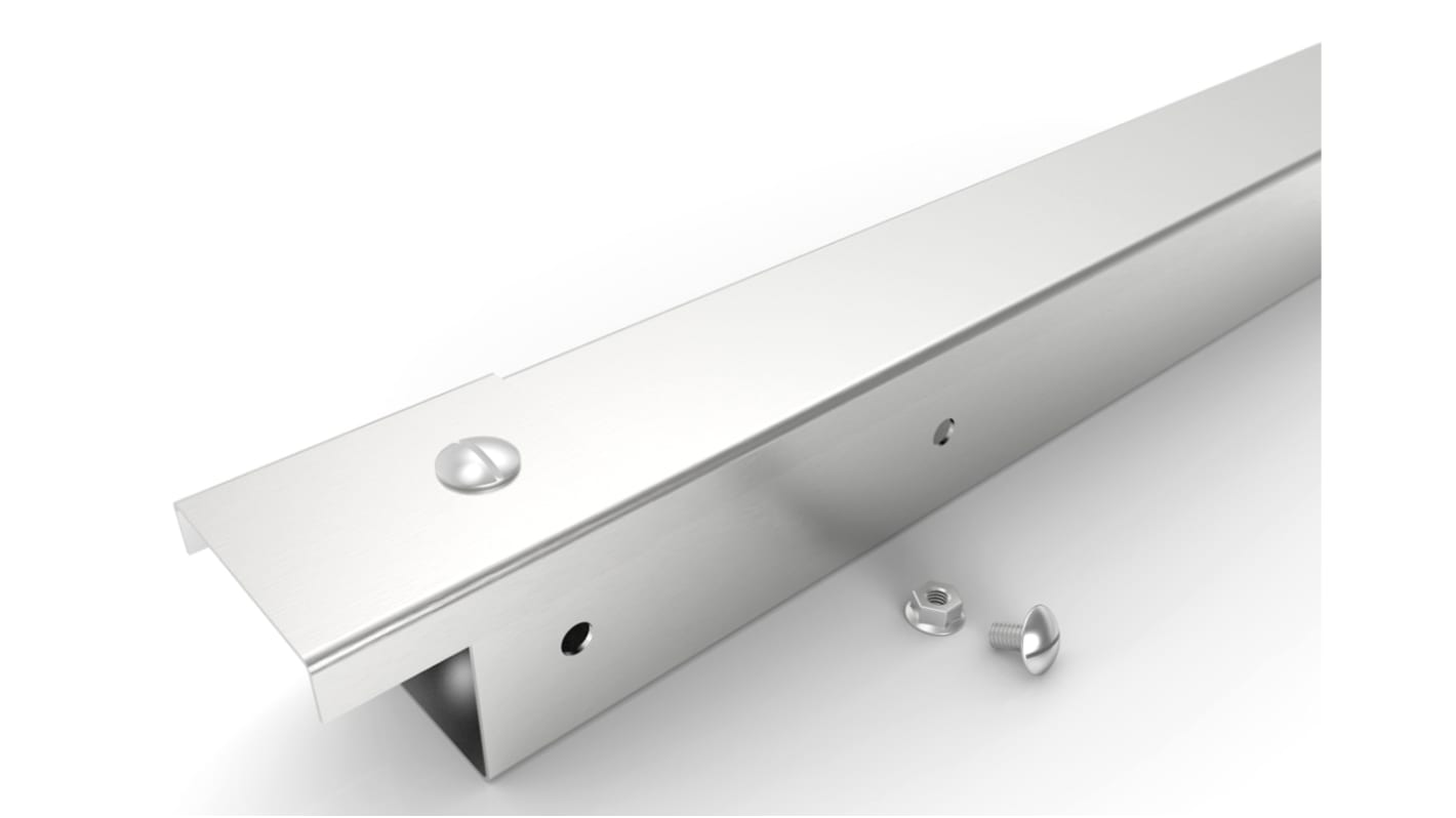 RS PRO Kabelkanal für die Industrie Grau, 50 mm x 50mm Edelstahl 304, Länge 3m