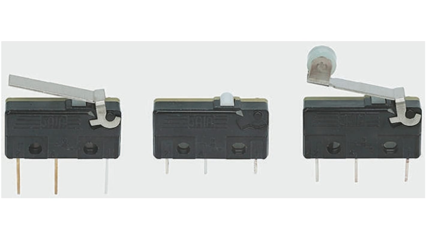 Microinterruttore, Saia-Burgess, SPDT, 6 A a 250 V c.a., IP40, per PCB