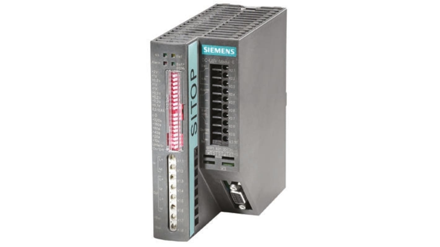 Gruppo di continuità Siemens, ingresso 22 → 29V cc, uscita 21.5 → 28.5V cc, 15A, Guida DIN