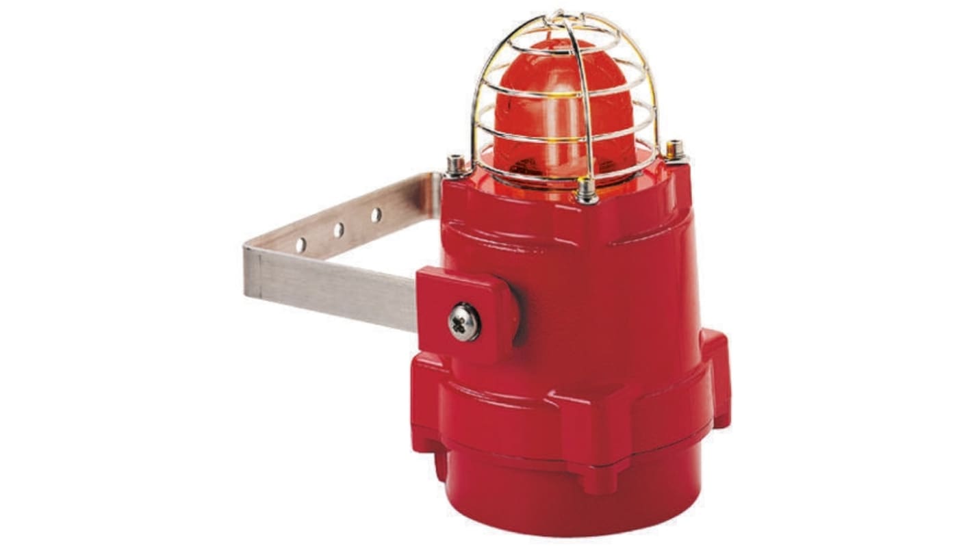 e2s BExBG05 Series Red Strobe Beacon, 24 V dc, Surface Mount, Xenon Bulb, IP67