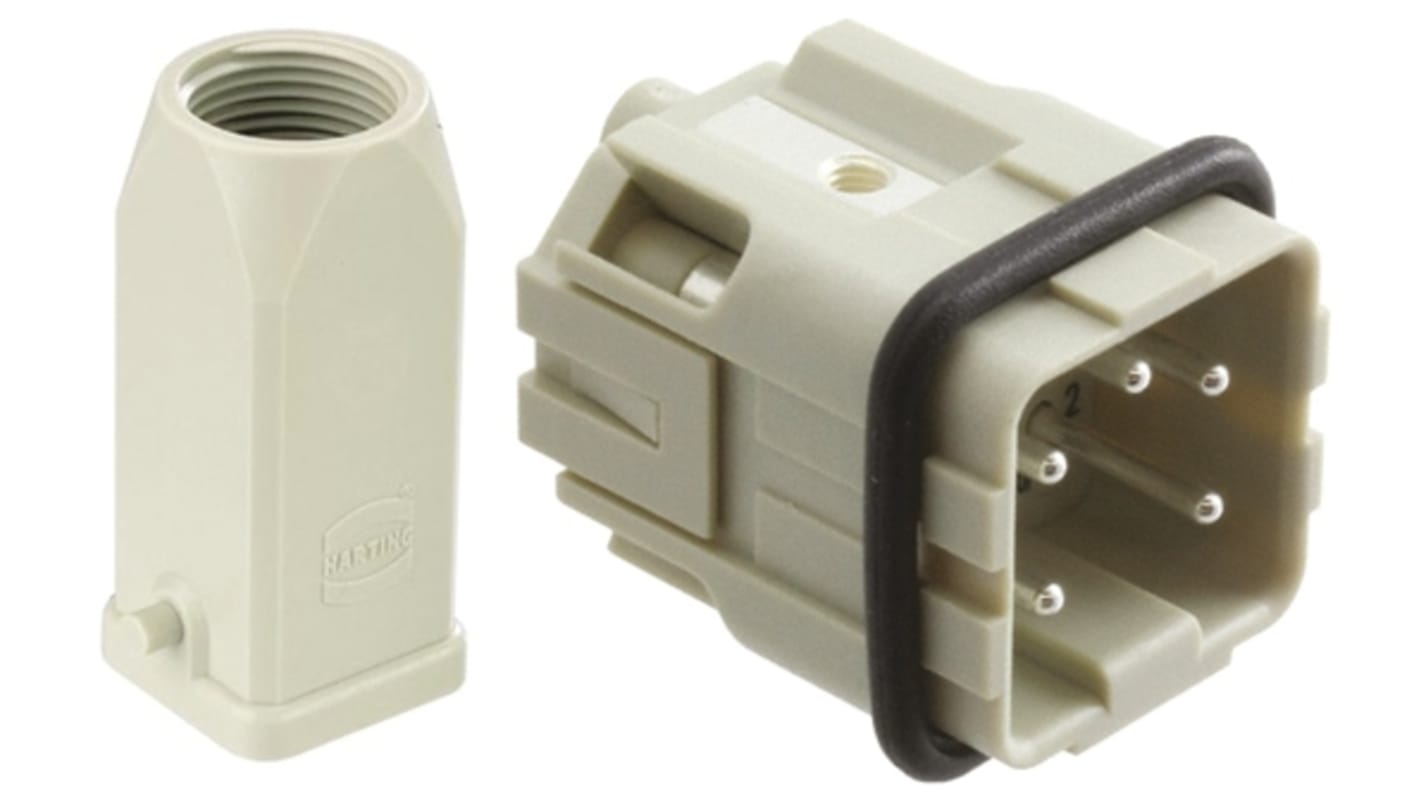 Connettore alimentazione HARTING, Maschio, 4 + PE Pin, 10A, 230 → 400 V.